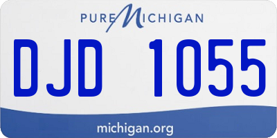 MI license plate DJD1055