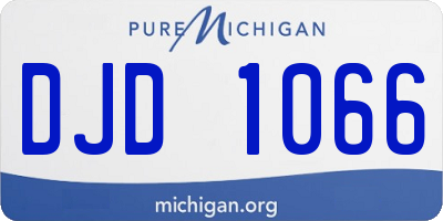 MI license plate DJD1066