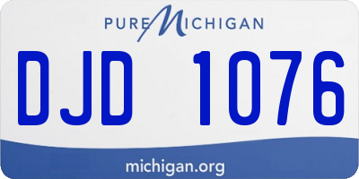 MI license plate DJD1076