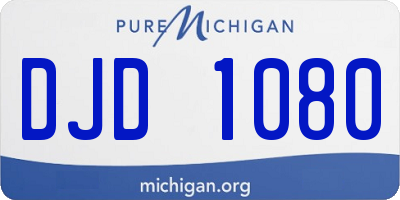MI license plate DJD1080