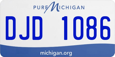 MI license plate DJD1086