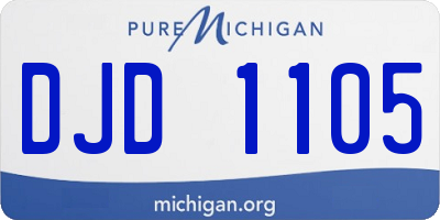 MI license plate DJD1105