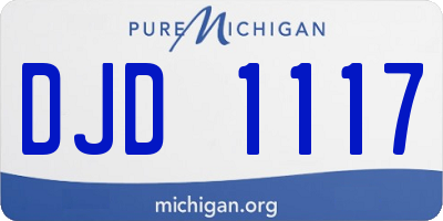 MI license plate DJD1117