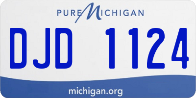 MI license plate DJD1124