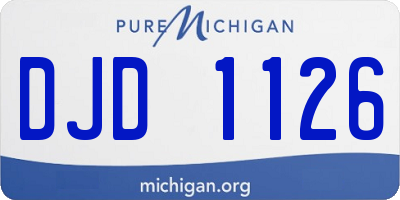 MI license plate DJD1126