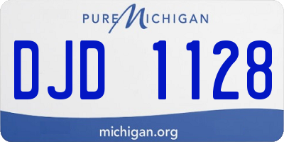 MI license plate DJD1128