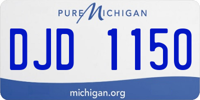 MI license plate DJD1150