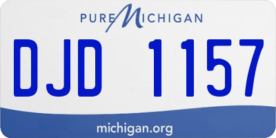 MI license plate DJD1157