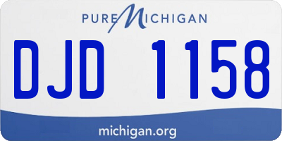 MI license plate DJD1158
