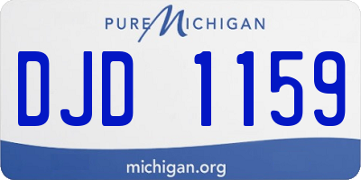 MI license plate DJD1159