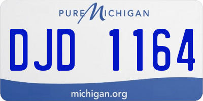 MI license plate DJD1164