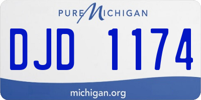 MI license plate DJD1174