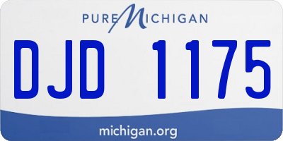 MI license plate DJD1175