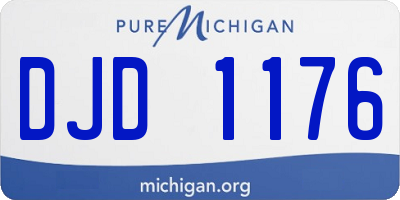 MI license plate DJD1176