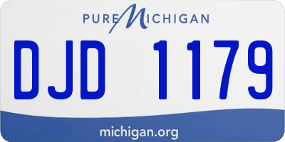 MI license plate DJD1179