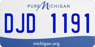 MI license plate DJD1191