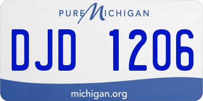 MI license plate DJD1206