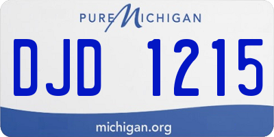 MI license plate DJD1215