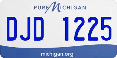 MI license plate DJD1225