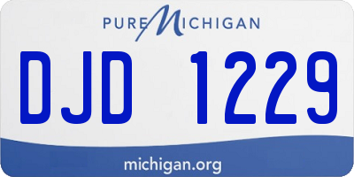 MI license plate DJD1229