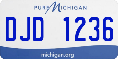 MI license plate DJD1236