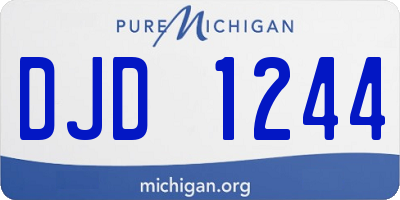 MI license plate DJD1244