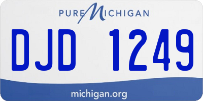 MI license plate DJD1249