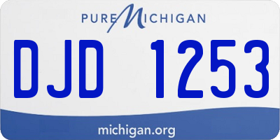 MI license plate DJD1253