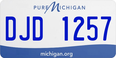 MI license plate DJD1257