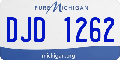 MI license plate DJD1262