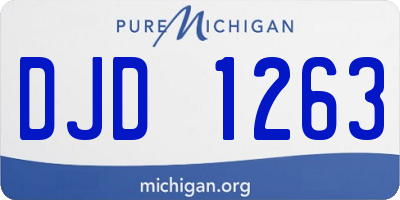 MI license plate DJD1263