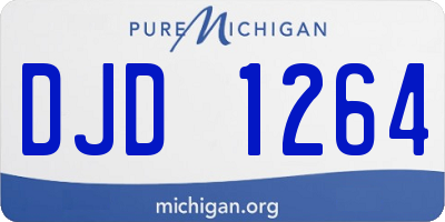 MI license plate DJD1264
