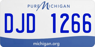 MI license plate DJD1266