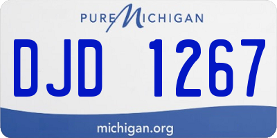 MI license plate DJD1267
