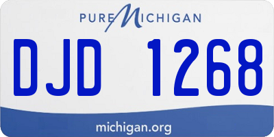 MI license plate DJD1268