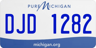 MI license plate DJD1282