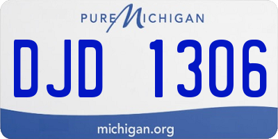 MI license plate DJD1306