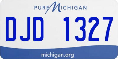 MI license plate DJD1327