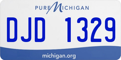 MI license plate DJD1329