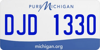 MI license plate DJD1330