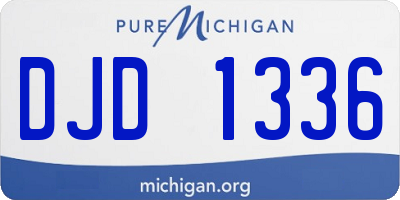 MI license plate DJD1336