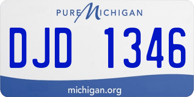 MI license plate DJD1346