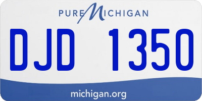 MI license plate DJD1350