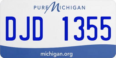 MI license plate DJD1355