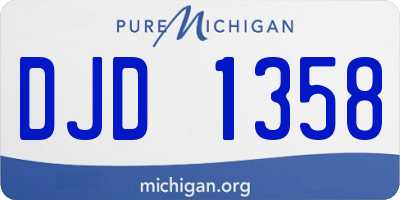 MI license plate DJD1358