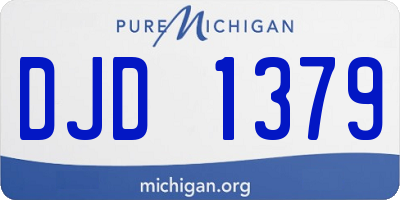 MI license plate DJD1379