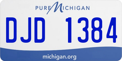 MI license plate DJD1384