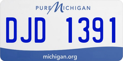 MI license plate DJD1391