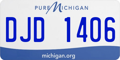 MI license plate DJD1406