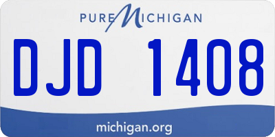 MI license plate DJD1408